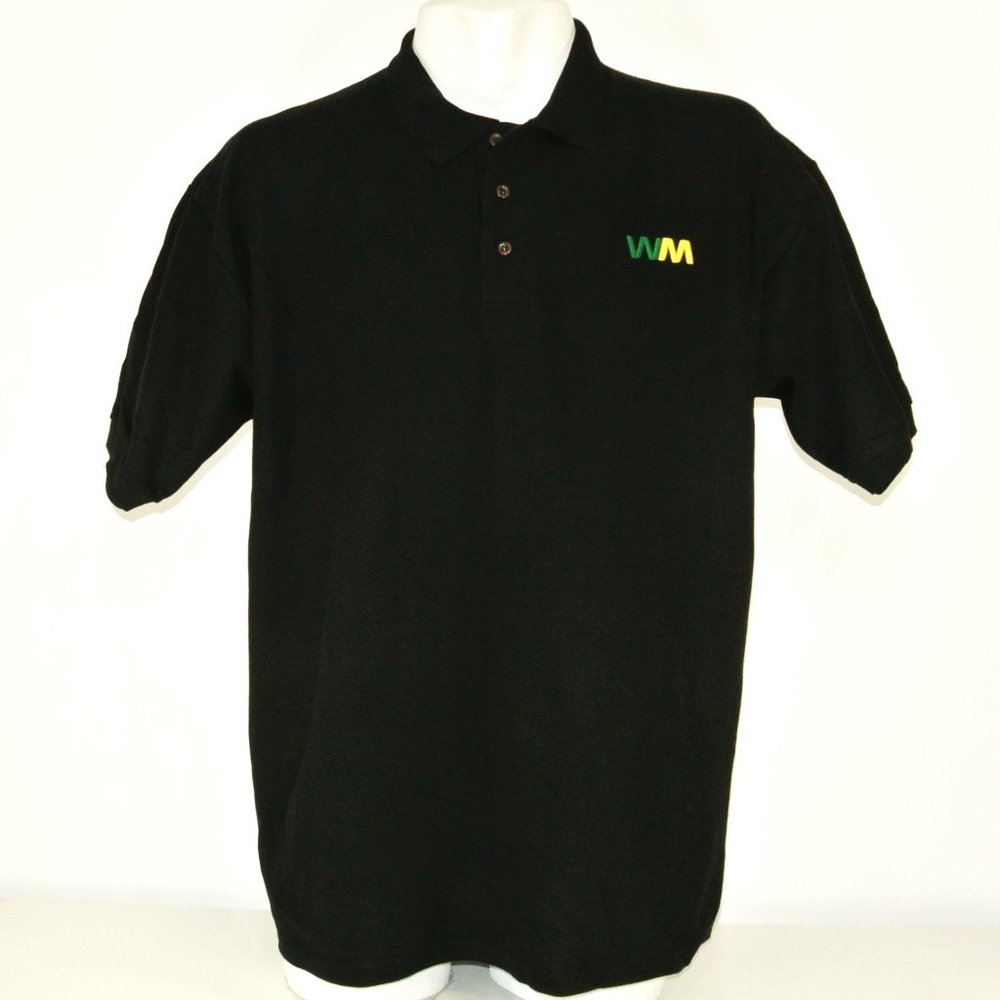 WASTE MANAGEMENT Employee Uniform Polo Shirt Black NEW Size L Large